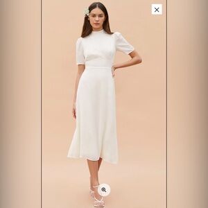 Reformation Cream Dusk Dress
